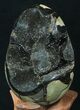 Septarian Dragon Egg Geode With Black Calcite #33502-2